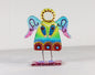 Guardian Angel on a Stand Glass Wall Art - Handmade, Personalized Gift,Green & Blue