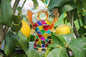 Guardian Angel of Love with Red Heart Glass Wall Art Suncatcher in Multicolored Mosaic - Handmade Fused-Glass Decor
