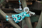 Flying Guardian Angel Glass Wall Art in Mint & Clear - Handmade Fused-Glass Decor with Vibrant Colors and Intricate Patterns