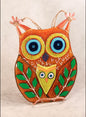 Mother Owl and Owlet Glass Artwork - Hand-Painted Fused-Glass Decor with Nurturing Love, Wisdom, and Nature-Inspired Serenity