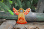 Guardian Angel Glass Wall Art in Orange & Yellow - Handmade Fused-Glass Decor with Vibrant Colors and Intricate Patterns