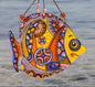 Big Fish - A Symbol of Happiness Glass Artwork - Fused-Glass Decor with Captivating Patterns and Vibrant Colors, Yellow