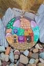 Fairy Tale City Glass Panel Wall Art - Hand-Painted Fused-Glass Panel, 25 cm