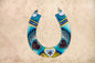 Hand-Painted Lucky Horseshoe with Hearts Wall Art - Red & Gold, 16 cm, Symbol of Good Luck and Prosperity