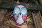 Fortune Owl Big Glass Wall Art - Handmade, Personalized Decor, Purple , 20 cm - Now