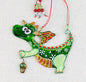 Dragon with Lantern Glass Artwork - Hand-Painted, Personalized Home Decoration, Green, 17 cm - Now