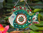Harmony in Colors: Joyful Fish Glass Artwork - Hand-Painted, Personalized Home Decor, Blue, 18 cm - Now