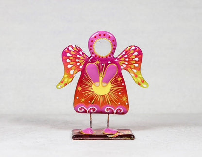 Solar, Lunar, and Star Guardian Angels Glass Wall Art - 11 cm Handcrafted Masterpieces