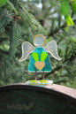 Solar, Lunar, and Star Guardian Angels Glass Wall Art - 11 cm Handcrafted Masterpieces