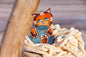 Playful Kitten with a Ball Glass Artwork - Hand-Painted, Personalized Home Decoration, 15 cm - Now