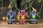 Solar, Lunar, and Star Glass Guardian Angels on a Stand, 11 cm.