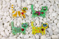 Spring Cat Tail Up Glass Fridge Magnet - Hand-Crafted, Hand-Painted, Personalized Tourist Souvenir, 12 x 10 cm