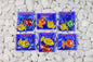 Blue Colorful Convex Fish 3D Glass Fridge Magnet - Hand-Crafted, Hand-Painted, Personalized Tourist Souvenir, 7.5 x 6.5 cm