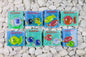 Blue Mint Convex Fish 3D Glass Fridge Magnet - Hand-Crafted, Hand-Painted, Personalized Tourist Souvenir, 7.5 x 6.5 cm